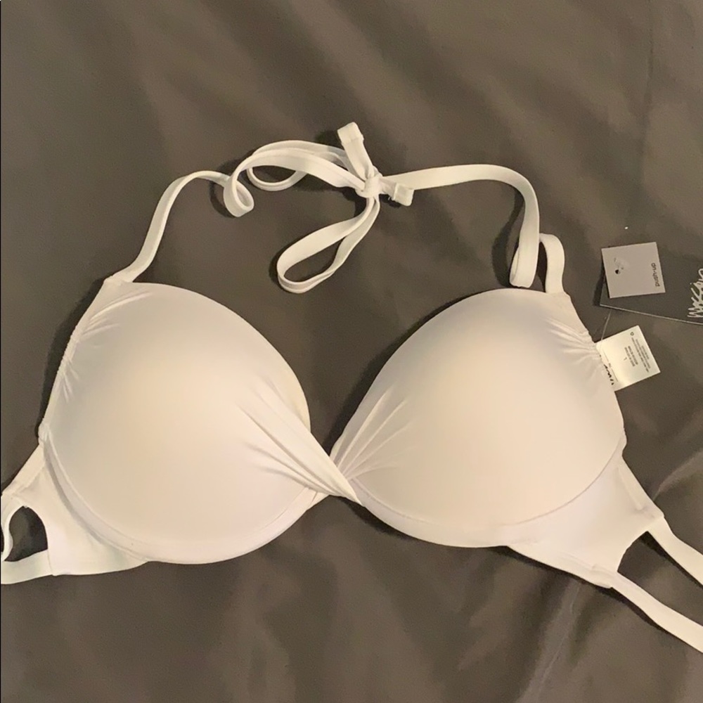 White Push-Up Bikini Top